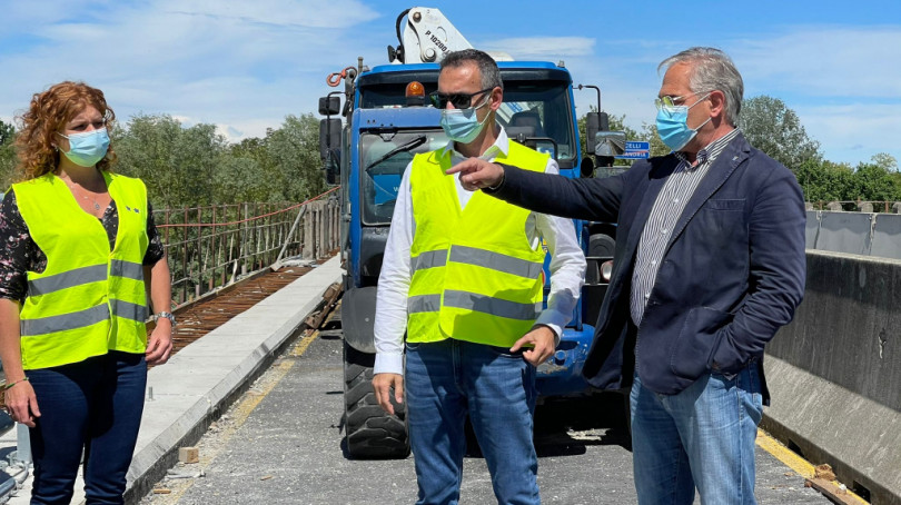 Proseguono i lavori sul ponte del Po tra Trino e Camino